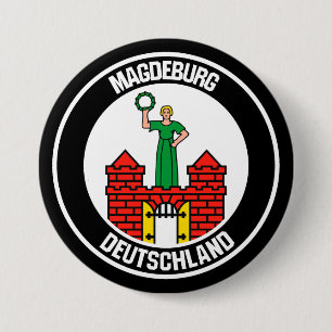 Magdeburg Round Emblem 7.5 Cm Round Badge