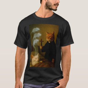 Mage Cat Meme Cat Exorcism Mouse Funny Fantasy Hum T-Shirt