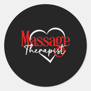 Mage Therapist Therapy Lmt Meuse Graduation Valent Classic Round Sticker