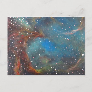 Magellanic Cloud Nebula Space Art Paintin Postcard