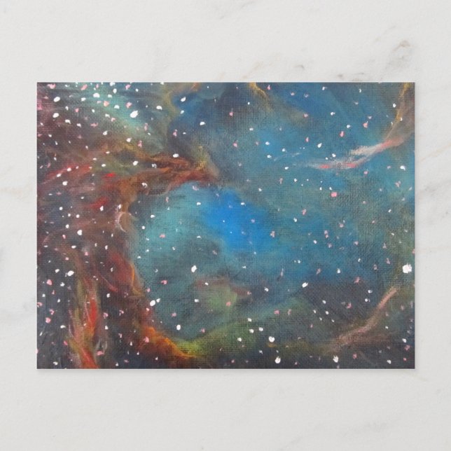Magellanic Cloud Nebula Space Art Paintin Postcard (Front)