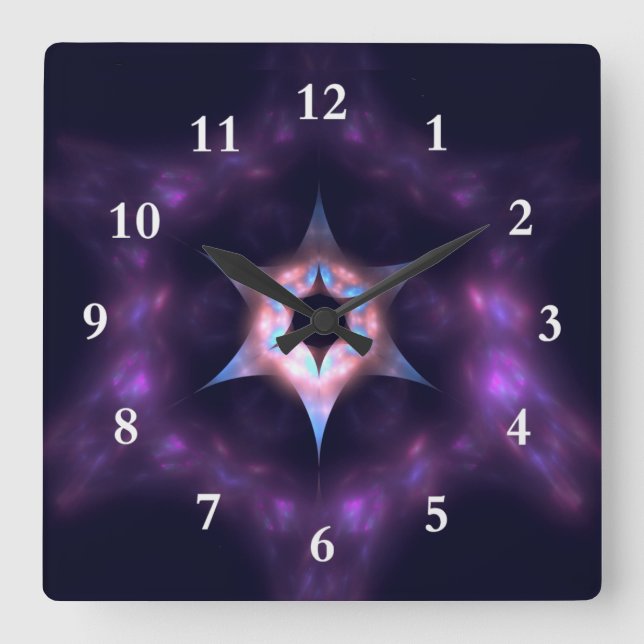 Magen Dalet Square Wall Clock (Front)