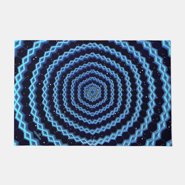 Magen David And Diamonds Doormat (Front)