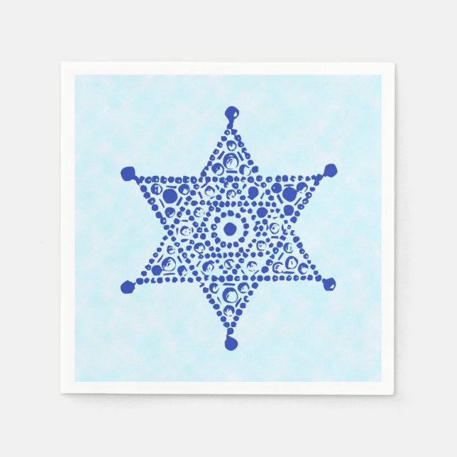 Magen David Blue Napkin (Front)