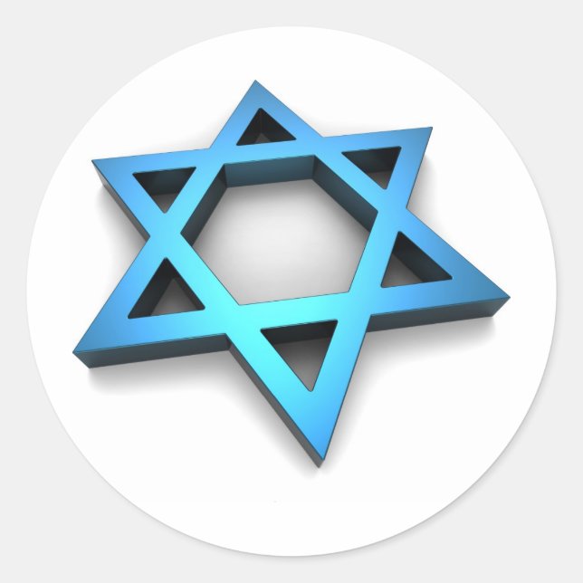 Magen David Classic Round Sticker (Front)