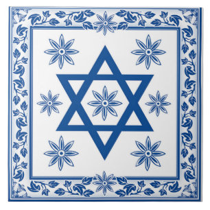 Magen David - David Star Ceramic Tile - Azulejo