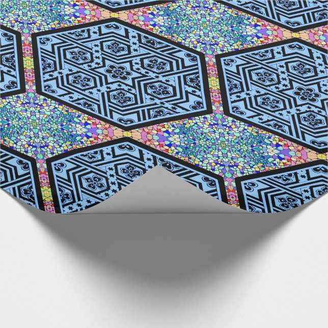 Magen David Geometric Wrapping Paper (Corner)
