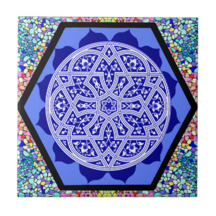 Magen David Petals Ceramic Tile