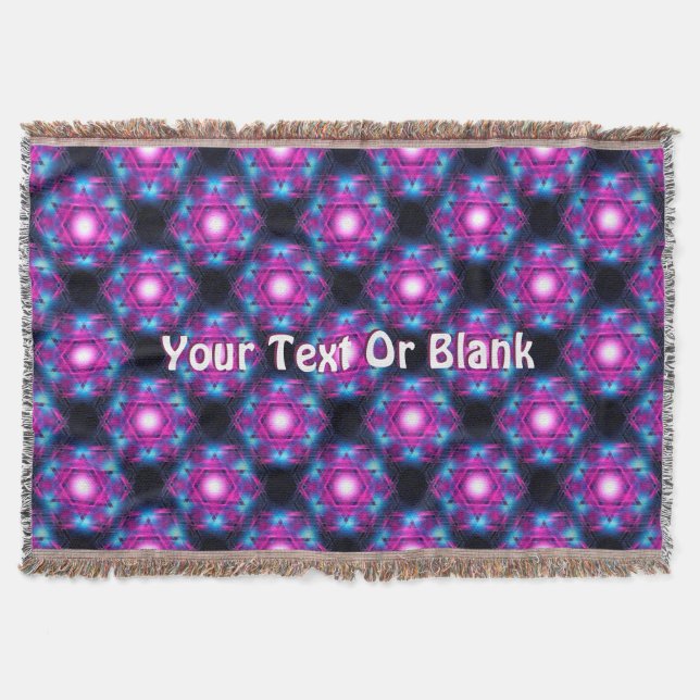 Magen Heh Fractal Throw Blanket (Front)