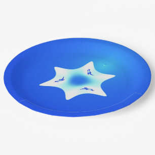 Magen Lavan (White Star) Paper Plate