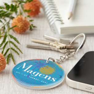 Magens Bay Mid Century Retro USVI St. Thomas Key Ring
