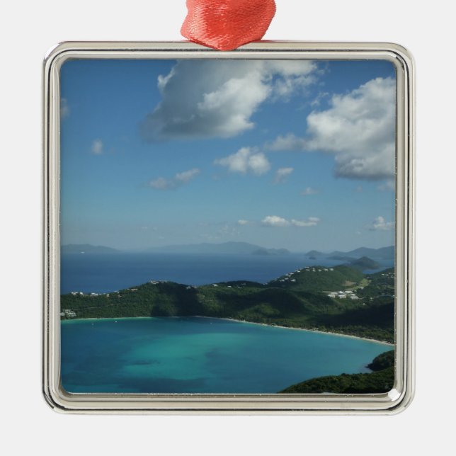 Magens Bay, St. Thomas Beautiful Island Scene Metal Ornament (Front)