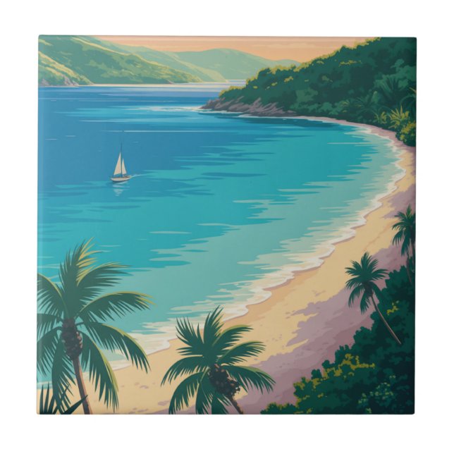 Magen's Bay, St. Thomas Ceramic Tile (Front)