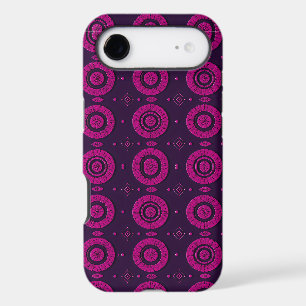 Magenta African Geometric Circle Pattern Phone Cas