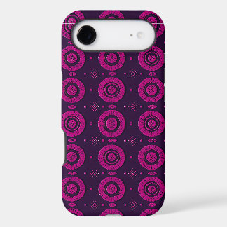 Magenta African Geometric Circle Pattern Phone Cas