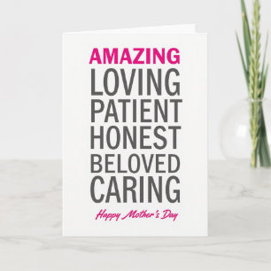 Magenta Amazing Mothers Day Card