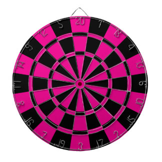 Magenta And Black Dartboard