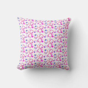 Magenta and Blue Colourful Modern Cushion