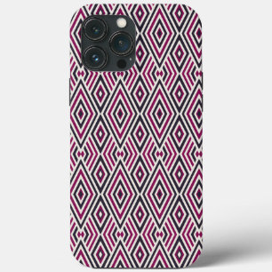 Magenta and Blue Pattern iPhone 13 Pro Max Case