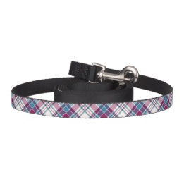 Magenta and Blue Plaid Pet Lead