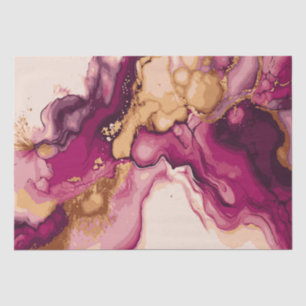 Magenta and Gold Watercolour Splash 7 Tissue Paper