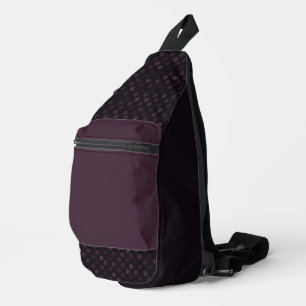 magenta and night polka dots sling bag