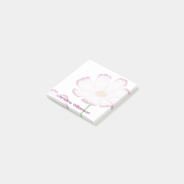 Magenta and Pink Cosmos Post-it Notes (Angled)
