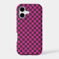 Magenta and smoke checkerboard pattern