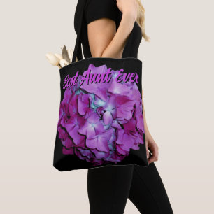 Magenta  and teal hydrangeas best Aunt ever  Tote Bag