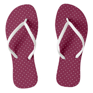magenta and white dots thongs