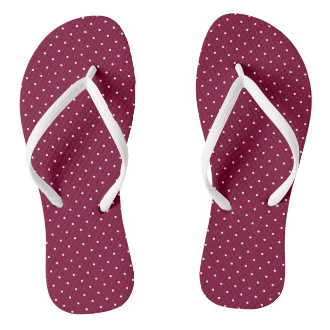 magenta and white dots thongs (Footbed)