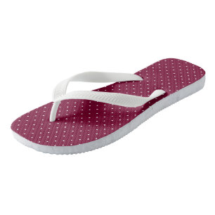 magenta and white dots thongs