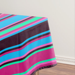 Magenta, Aqua, & Blue Tablecloth