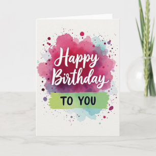 Magenta Art Birthday Card