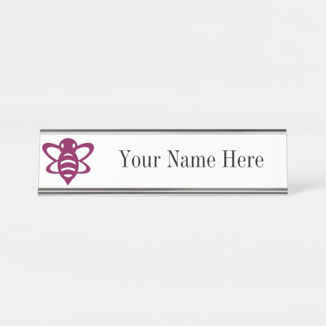 Magenta Bee Name Plate (Front)
