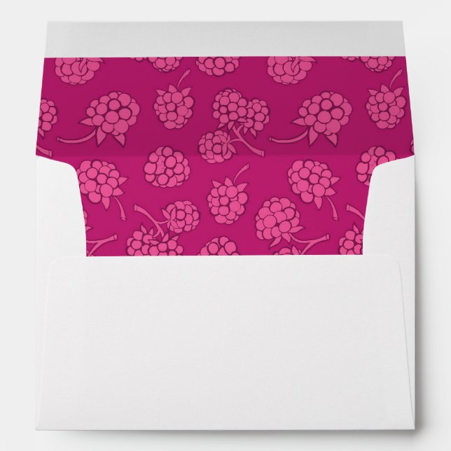 Magenta Berry Pattern Envelopes (Back (Bottom))