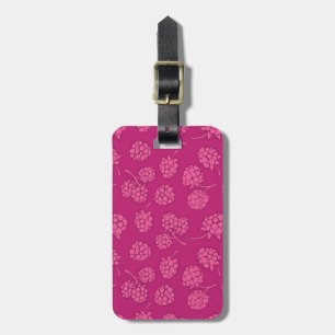 Magenta Berry Pattern Luggage Tag
