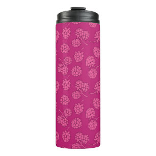 Magenta Berry Pattern Thermal Tumbler