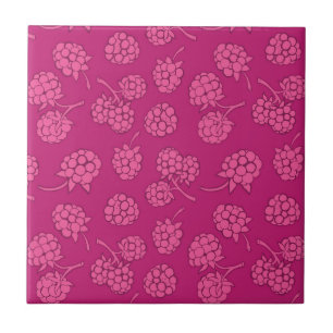 Magenta Berry Pattern Tile