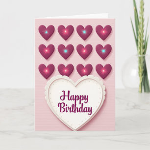 Magenta Birthday Script Card