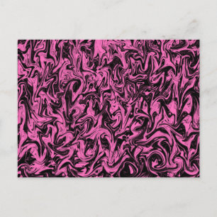 Magenta & Black Swirl Postcard