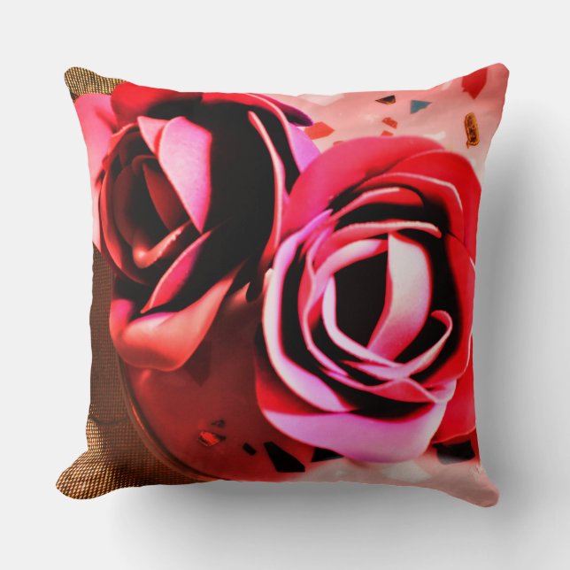 Magenta Blooms  Cushion (Front)