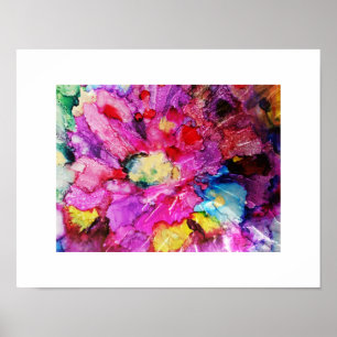 Magenta Blossoms Poster