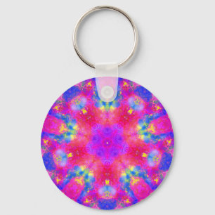 Magenta & Blue Mandala Keychain