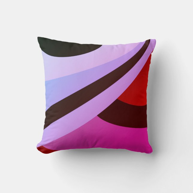 Magenta Brown Lavender Modern contemporary Design Cushion (Front)