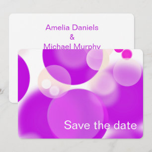 Magenta Bubble Save The Date
