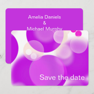Magenta Bubble Save The Date