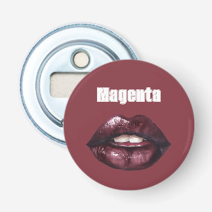 Magenta Burgundy Red Lips Bottle Opener