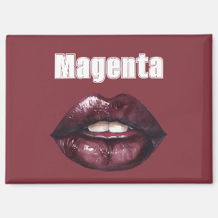 Magenta Burgundy Red Lips Magnet