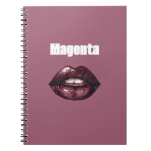 Magenta Burgundy Red Lips Notebook